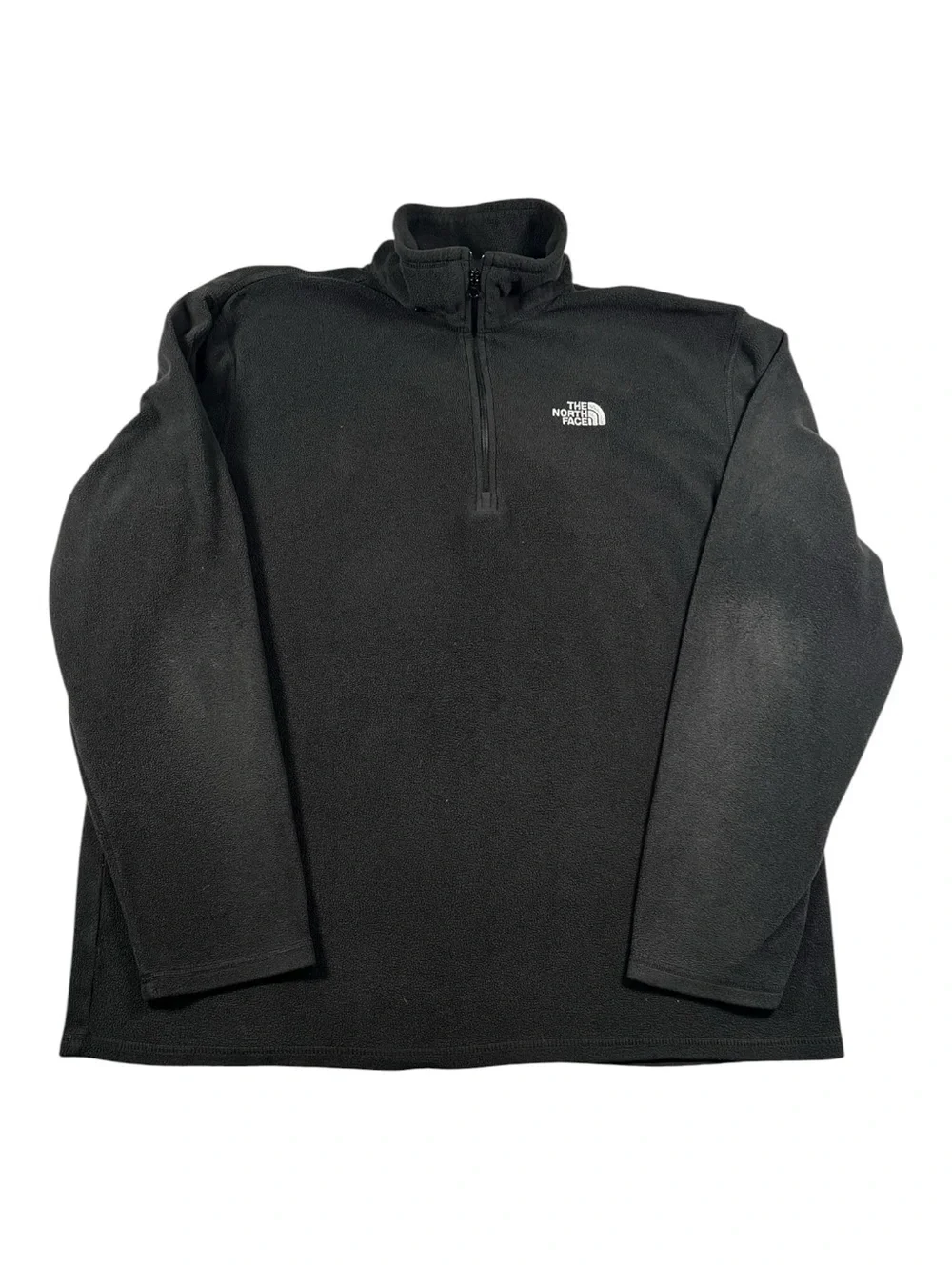 The North Face Men L Black Polartec Fleece 1/4 Zip Pullover Hiking Outdoor